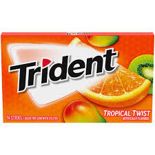 TRIDENT TROPICAL TWIST GUM 14p [1 pkg]