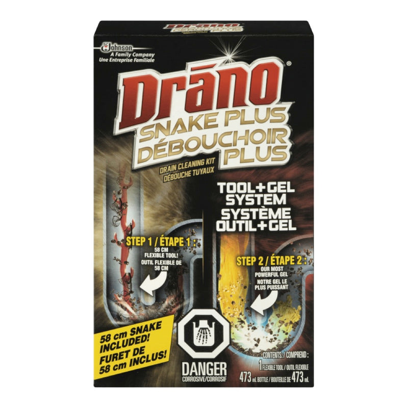 DRANO SNAKE PLUS GEL DRAIN KIT