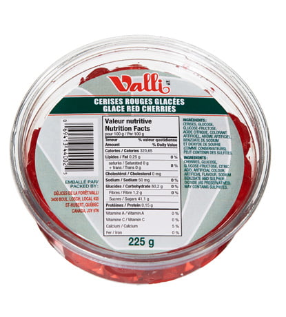 VALLI GLAZED RED CHERRIES [225 g]