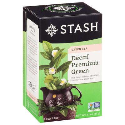STASH PREM GREEN DECAF TEA [18 PK]