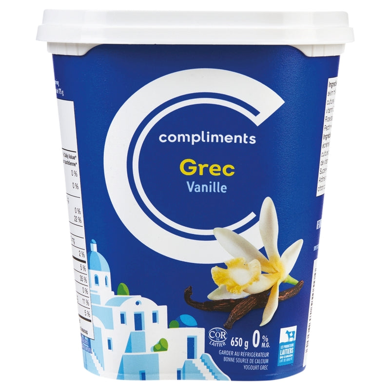 COMP GREEK YOGURT 0% VANILLA [650 g]