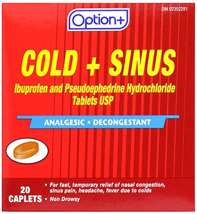 OPTION+ COLD & SINUS CAPLET 20 [20 ea]