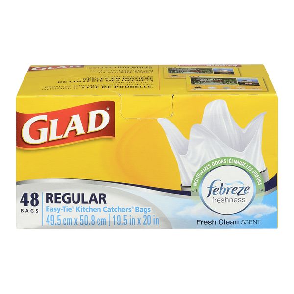 GLAD KITCHEN BAGS REG FEBRZ [48 pcs]