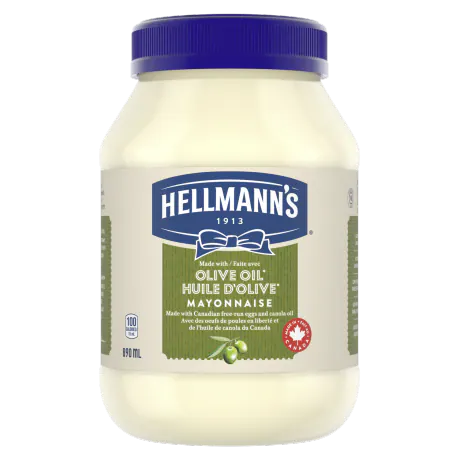 HELLMANNS W/OLIVE OIL 890ml