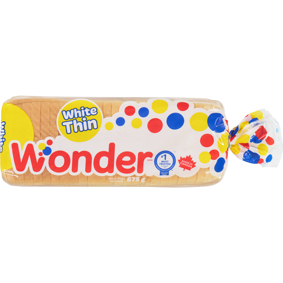 WONDER BREAD WHITE THIN [675 g]