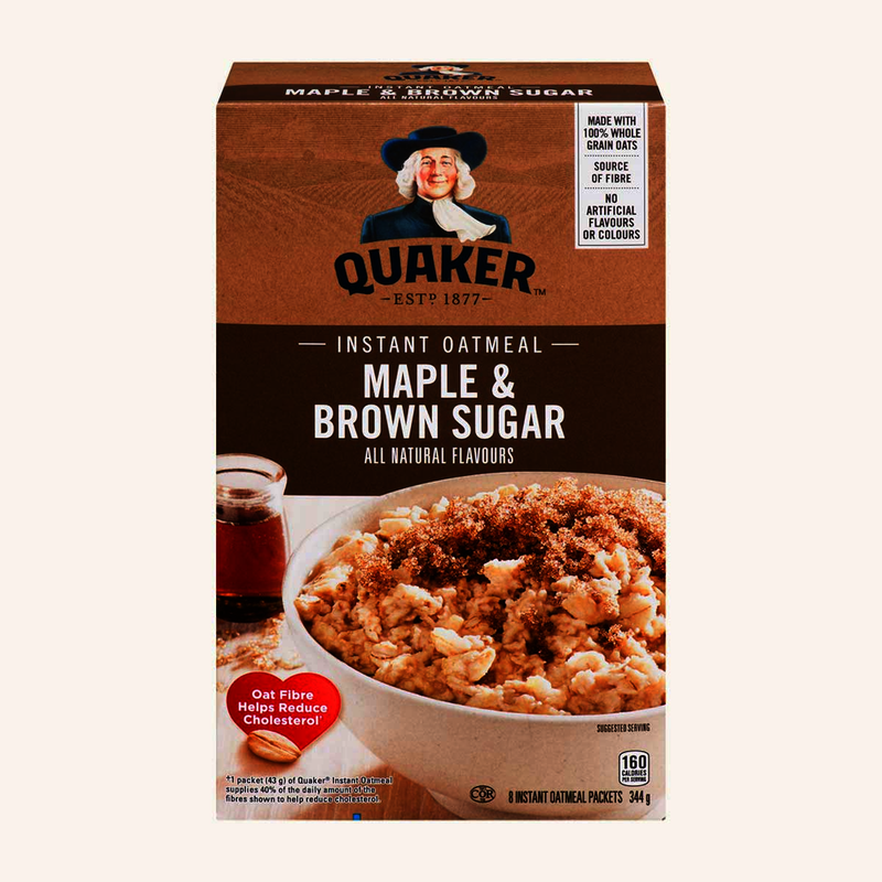 QUAKER INST OATMEAL MPL/BRN SG [344 g]