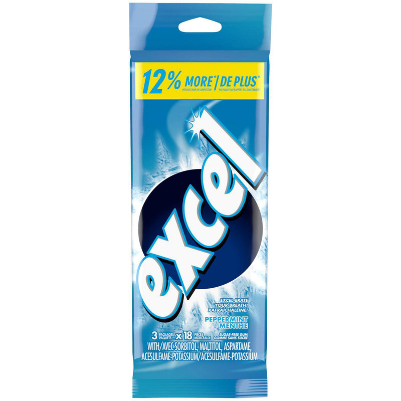 EXCEL GUM PEPPERMINT 3PK