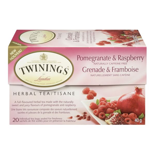 TWNGS PEOMAGRANATE RASP TEA [20 BAG]