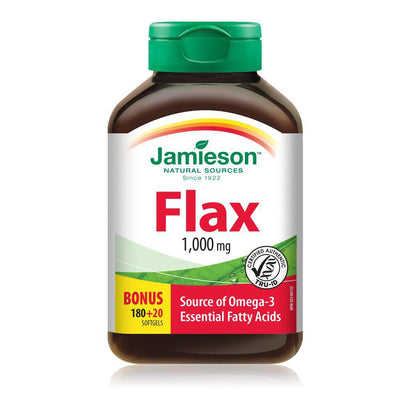 JAMIESON FLAX 1000MG BONUS [200 ea]
