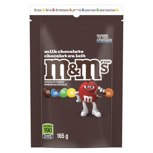 M&Ms MILK CHOCO STND UP POUCH [165 g]