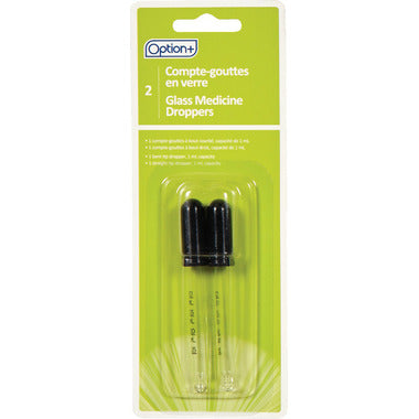 OPTN+ DROPPER GLASS 1ml 2PK [2 ea]