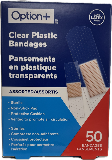 OPTN+ CLR PLS BANDAGES AST 50s [50 ea]