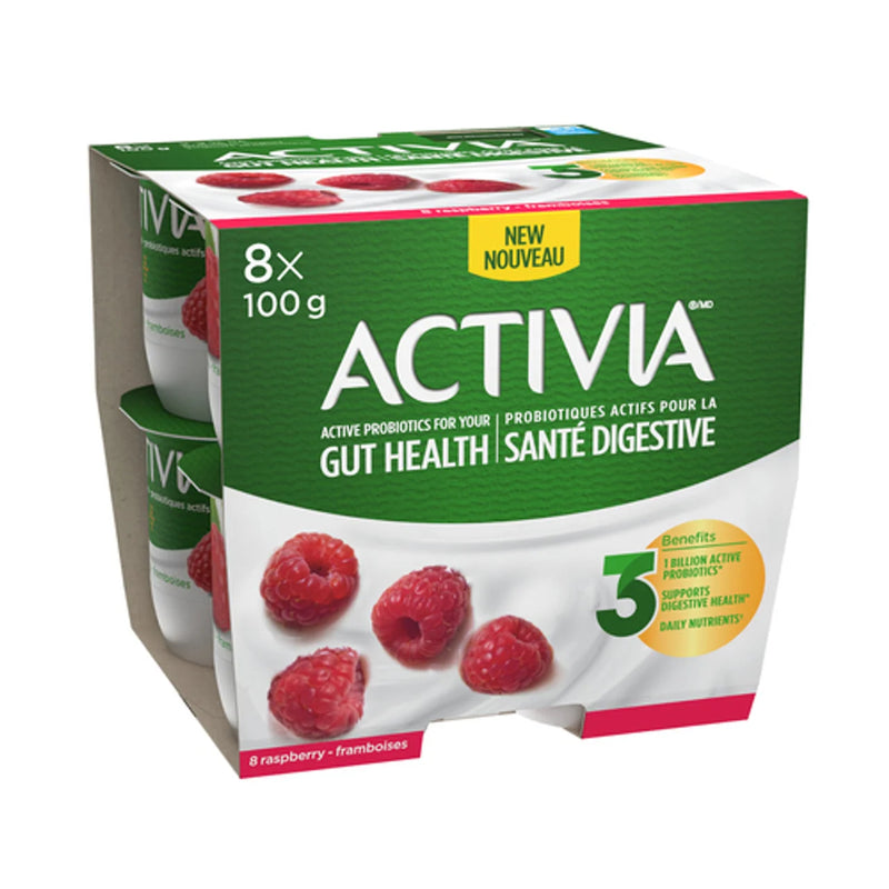 ACTIVIA RASPBRY YOGURT 8x100g [8 ea]