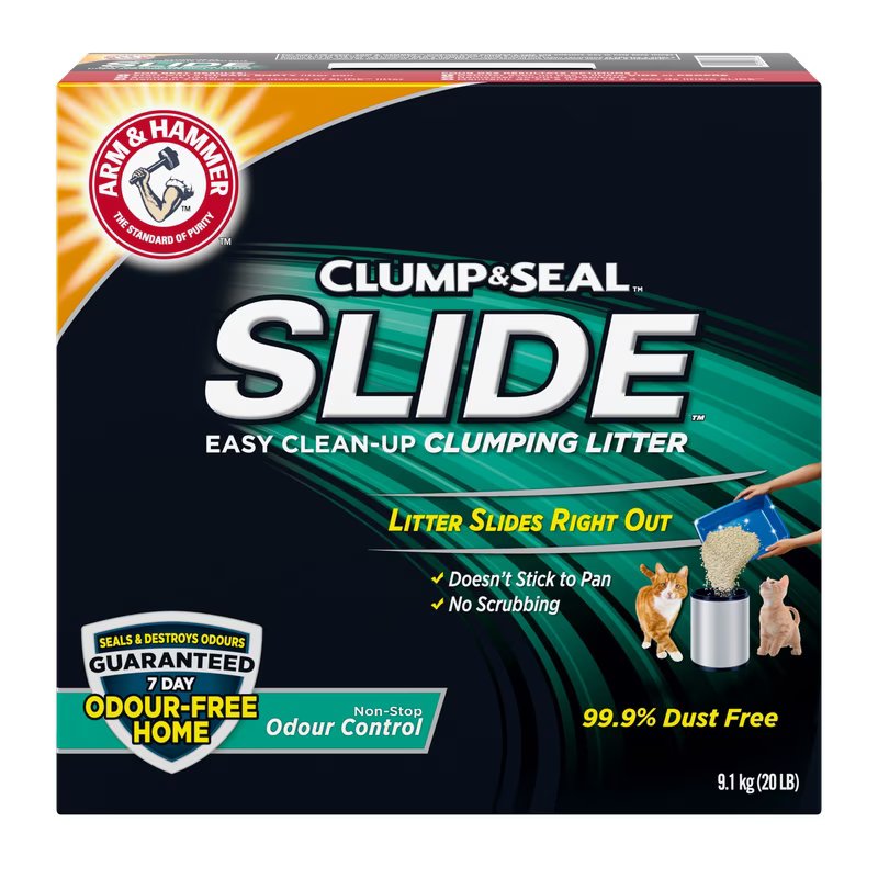 ARM & HAMMER SLIDE NON-STOP ODOUR CONTROL CLUMPING CAT LITTER 9.1kg