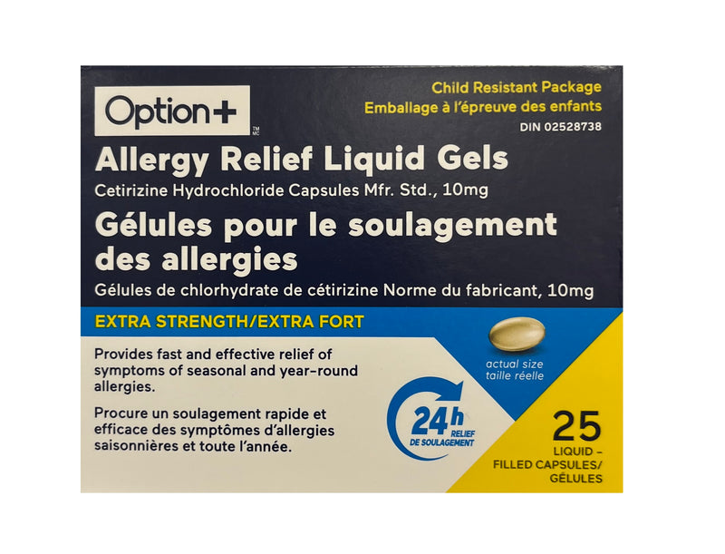 OPTN+ ALLRGY RELF LIQ GEL 10mg [25 ea]