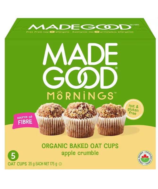 MADEGOOD OAT CUPS APPLE CRUMBL