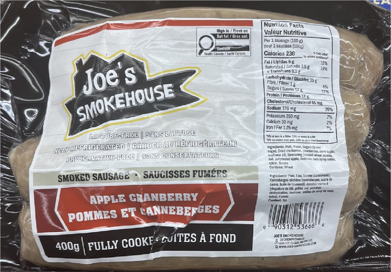 JOES SMKHS APPLE CRAN SAUSAGE [400 g]