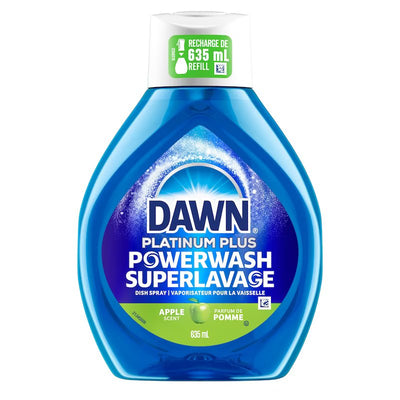 DAWN PLATINUM PLUS POWERWASH DISH SPRAY REFILL APPLE SCENT 635ml