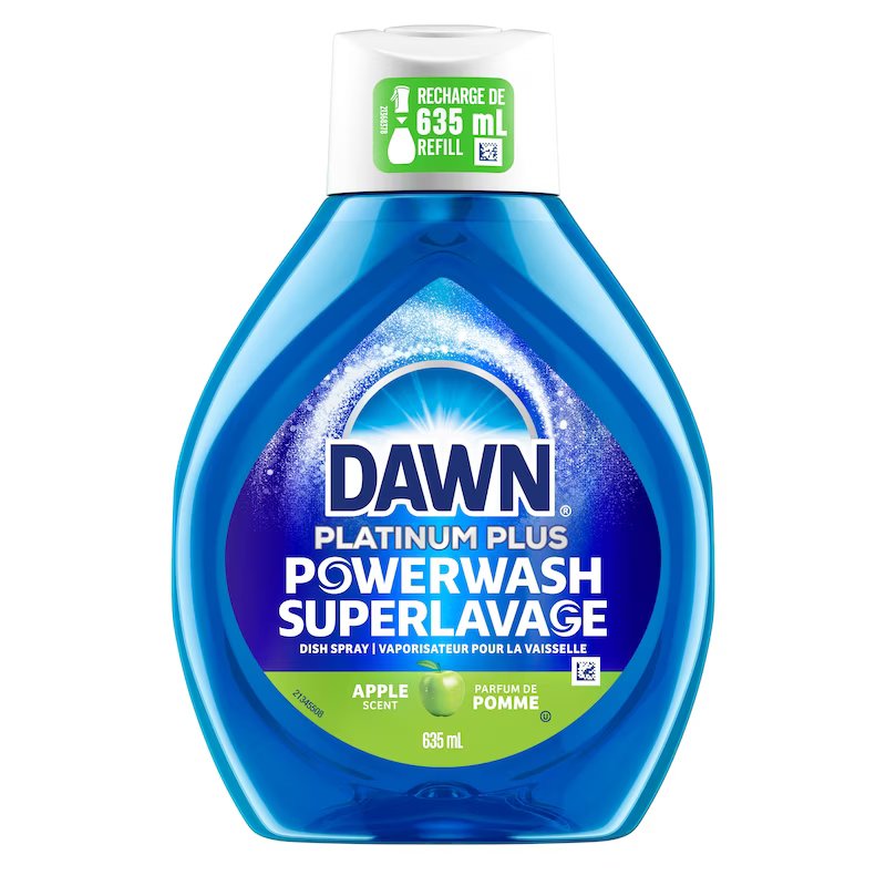 DAWN PLATINUM PLUS POWERWASH DISH SPRAY REFILL APPLE SCENT 635ml