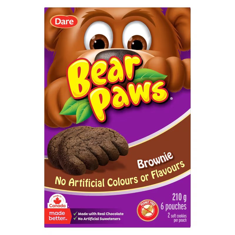 DARE BEAR PAWS BROWNIE COOKIES 6pk 210g