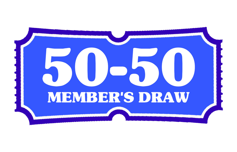 50/50 DRAW TICKETS $2.00