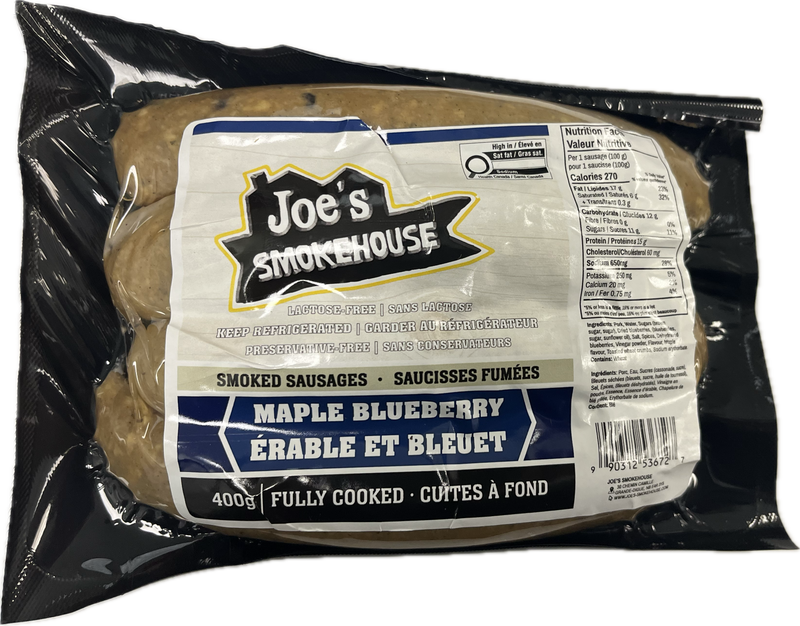 JOE SMKHS MAPLE BLUBRY SAUSAGE [400 g]