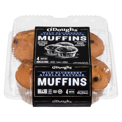 O'DOUGHS GLUTEN FREE BLUEBERRY MUFFINS 340g