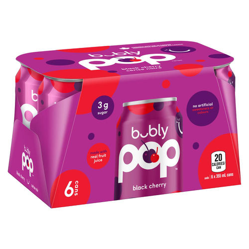 BUBLY POP BLK CHERRY 6x355ml [6 ea]