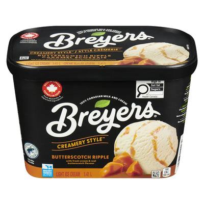 BREYERS CREAMERY STYLE BUTTERSCOTCH RIPPLE ICE CREAM 1.41L