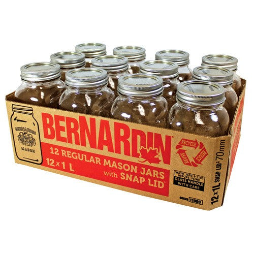 BERNARDIN STD MASON JAR 1L [12 BT]
