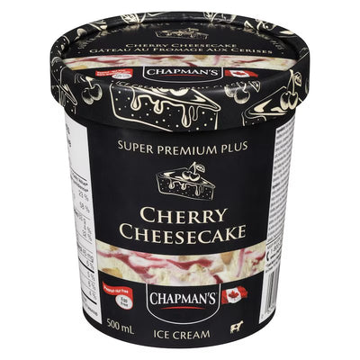 CHAPMANS SUPER PREMIUM CHERRY CHEESECAKE ICE CREAM 500ml
