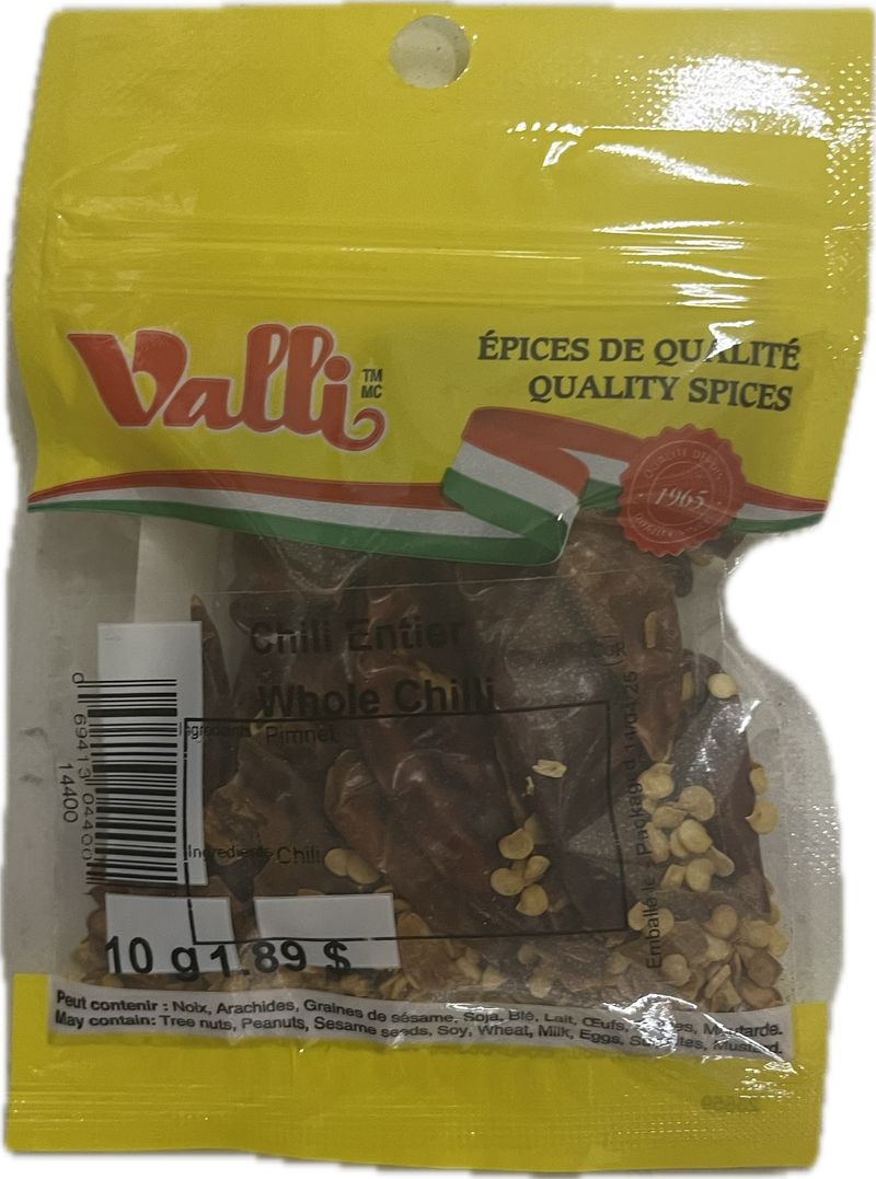 VALLI WHOLE CHILI 10g