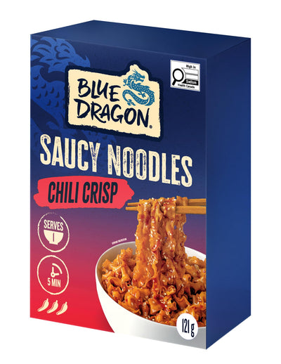 BLUE DRAGON SAUCY NOODLES CRISP CHILI 122g