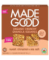 MADE GOOD ORGANIC CRUNCH GRANOLA SQUARES SWEET CINNAMON & SEA SALT 150g