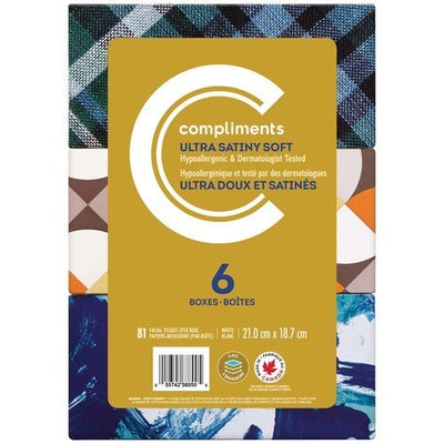 COMP FACIAL TISSUE 3PLY 6pk [6 ea]