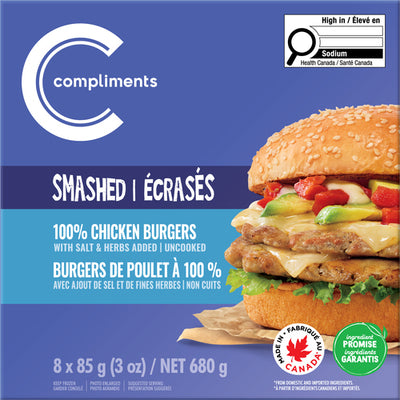 COMP SMASHED CHICKEN BURGERS [680 g]