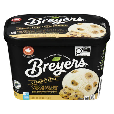 BREYERS CREAMERY STYLE CHOCOLATE CHIP COOKIE DOUGH ICE CREAM 1.41L