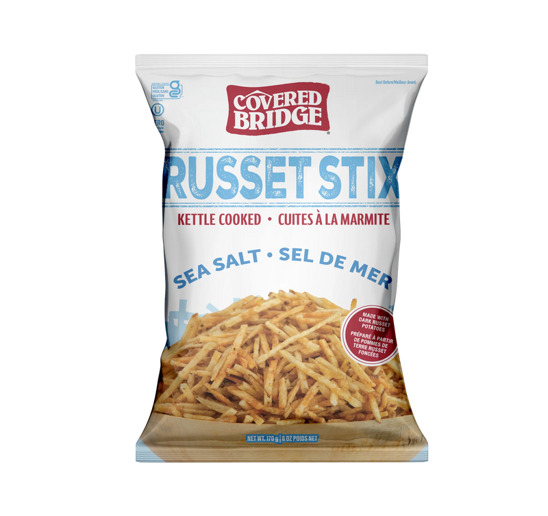 COVERED BRIDGE  RUSSET STIX SEA SALT 170g