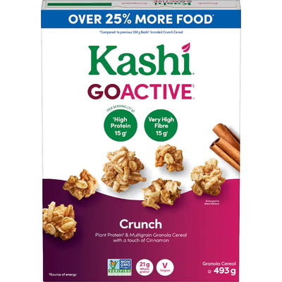 KASHI GO ACTIVE CRUNCH GRANOLA CEREAL 493g