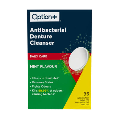 OPTN+ DENTURE CLNSR DAILY 96s