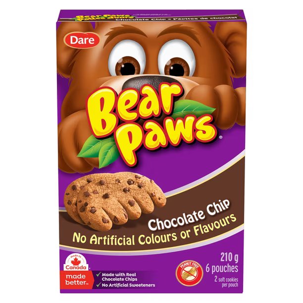 DARE BEAR PAW CHOCO CHIP 210g