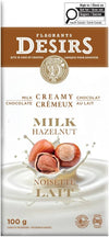 FLAGRANTS DESIRES CREAMY MILK HAZELNUT CHOCOLATE BAR 100g