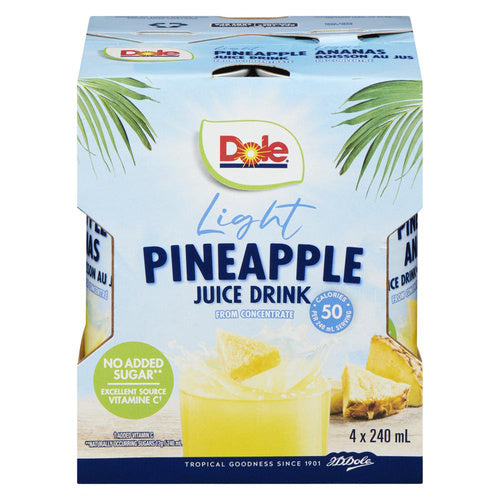 DOLE LIGHT PINEAPPLE JUICE 4pk