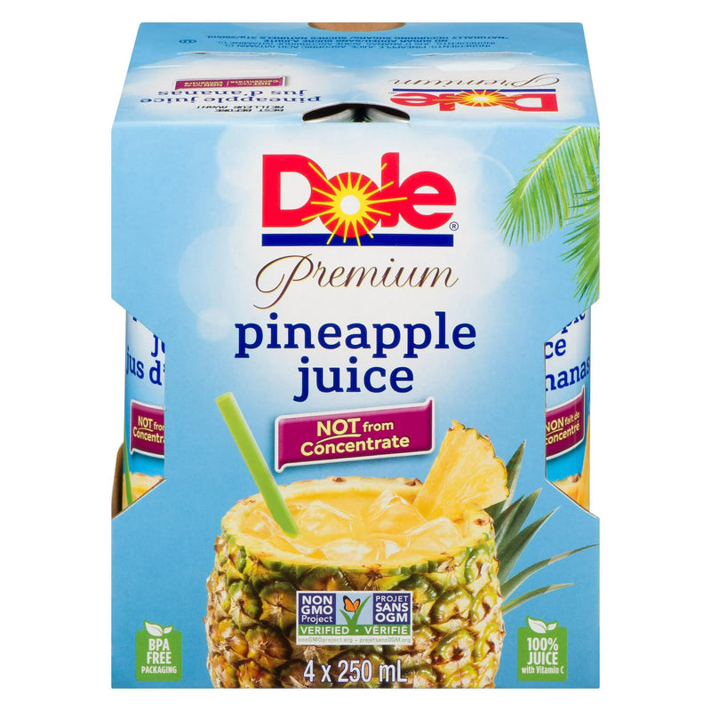 DOLE JUICE PINEAPPLE 4x250ml