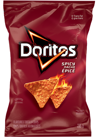 DORITOS SPICY NACHO TORTILLA CHIPS 235g