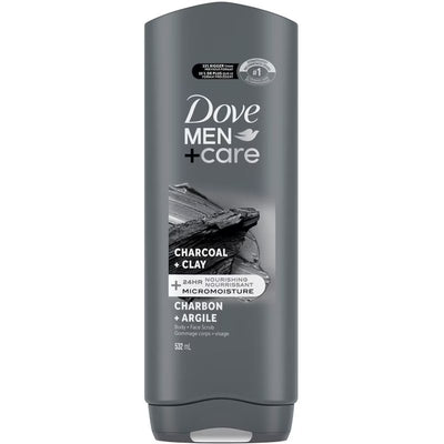 DOVE MEN+ CHARCOAL & CLAY BODY & FACE WASH 532ml