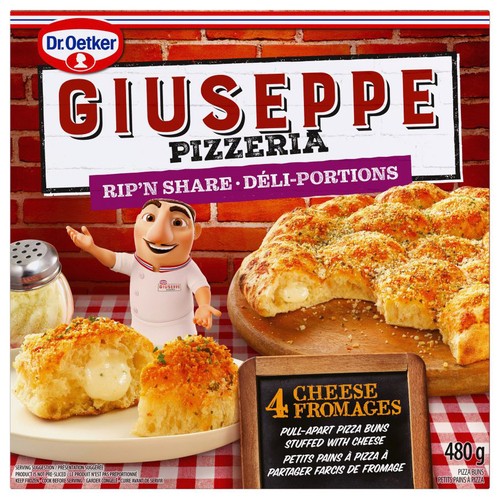 DR OETKER GIUSEPPE RIP N SHARE 4 CHEESE PIZZA 480g