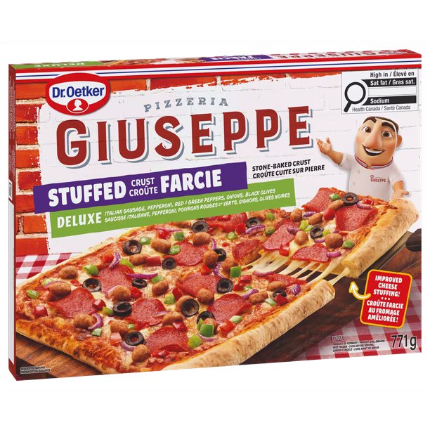 DR OETKER GIUSEPPE STUFFED CRUST DELUXE PIZZA 771g