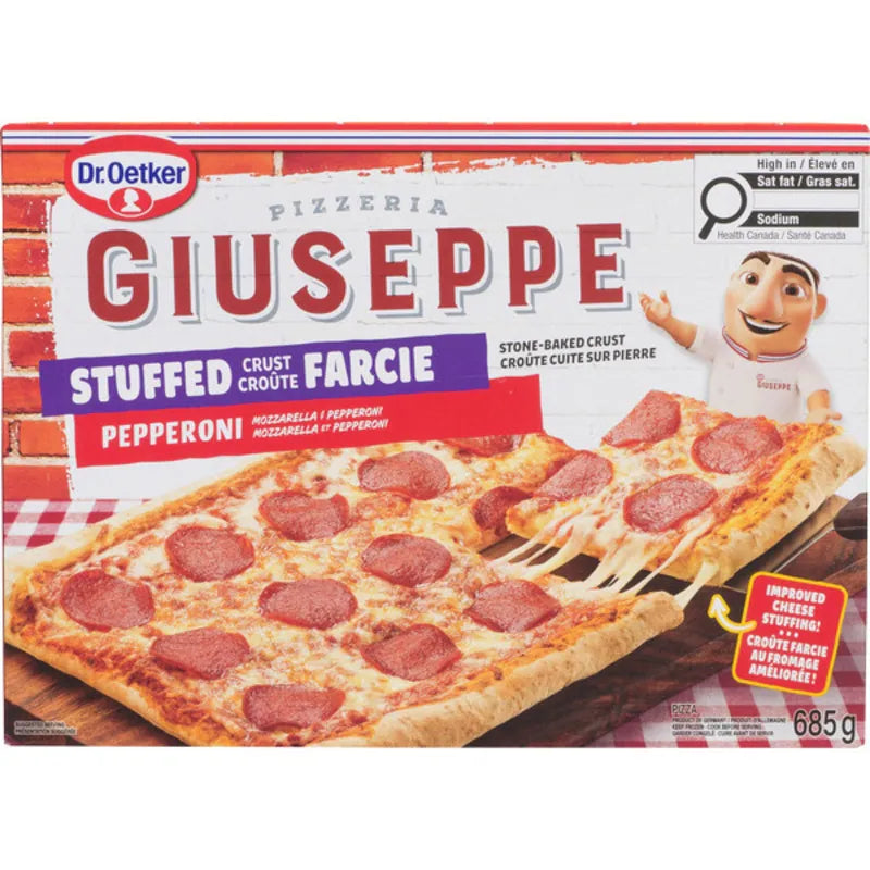 DR OETKER GIUSEPPE STUFFED CRUST PEPPERONI PIZZA 685g
