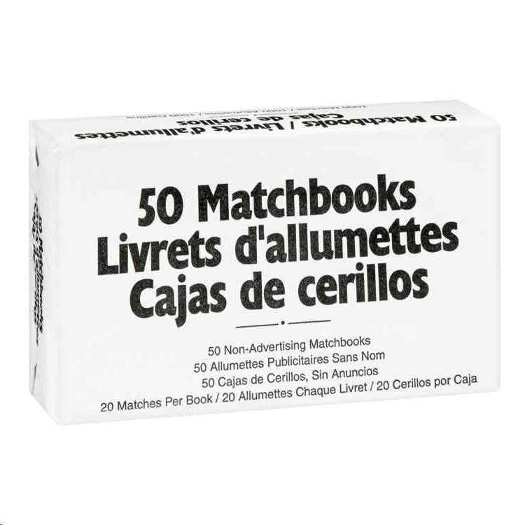 EDDY LITE BOOK MATCHES WHITE [50 ea]